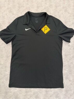Nike Black Polo Shirt with Pirates Logo